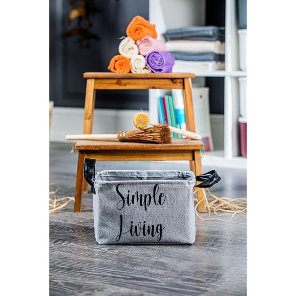 Cesto contenitivo in tessuto 30x22x19 cm – Mioli Decor-image-1