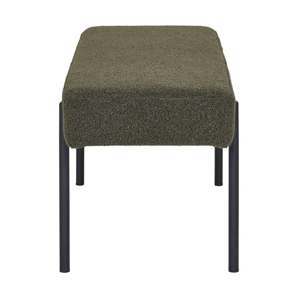 Panchina verde scuro in tessuto bouclé Swindon - House Nordic-image-2