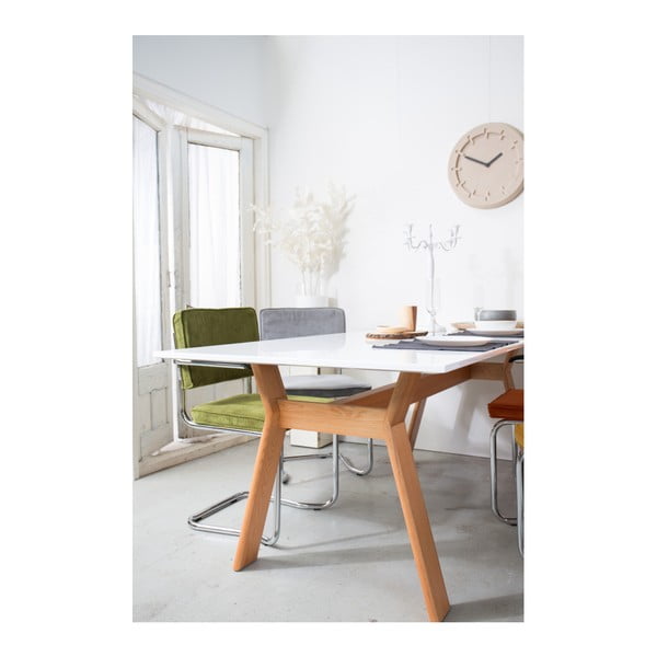 Sedie da pranzo in set nere in imbottito con braccioli/a dondolo 2 pz – Zuiver-image-1