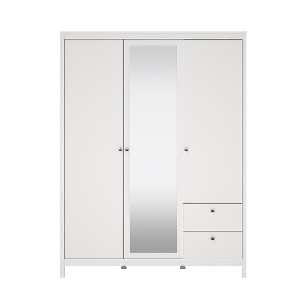 Armadio bianco con specchio 150x199x58 cm Madrid – Tvilum