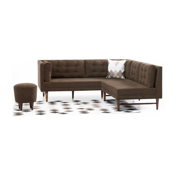 Divano angolare marrone Barbara - Balcab Home