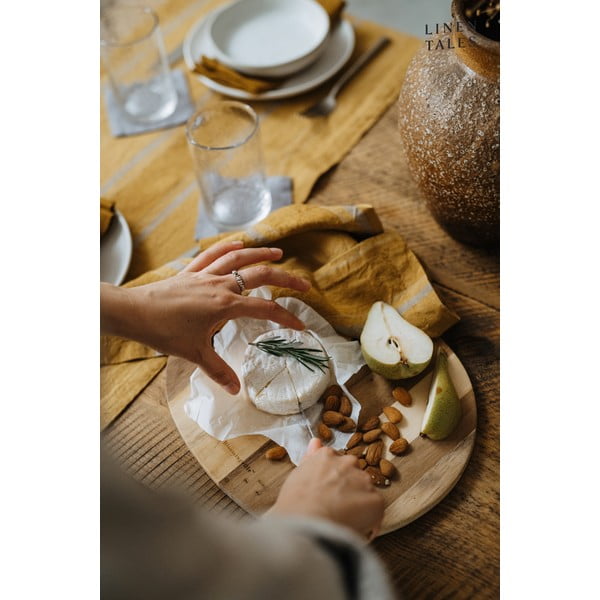 Tovaglioli in lino in set da 2 Amber Bronze Stripes - Linen Tales-image-3