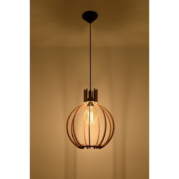 Lampada a sospensione in legno Laranxa - Sollux-image-3