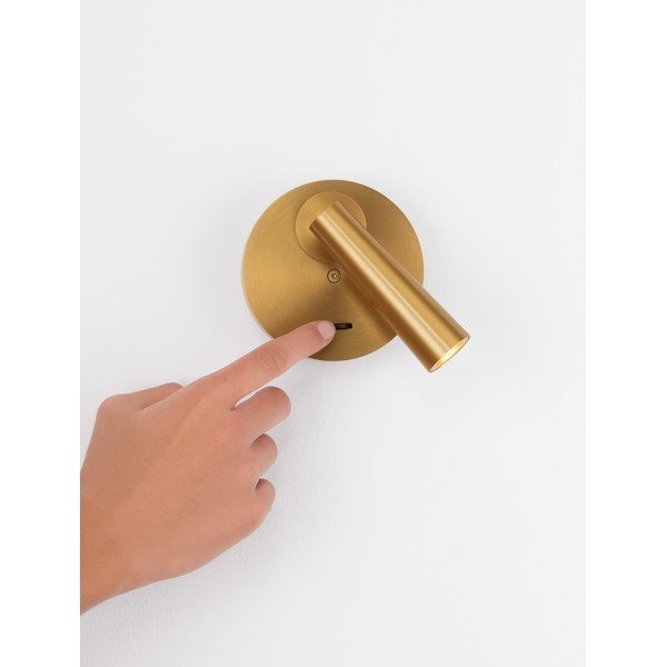 Faretto LED oro opaco in alluminio con struttura flessibile 7x10 cm Tico – Nova Luce-image-2