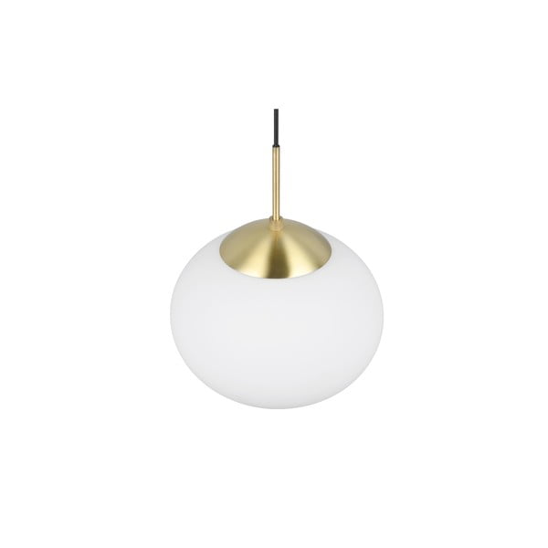Lampadario in bianco-oro con paralume in vetro ø 30 cm Fomento - Trio-image-4
