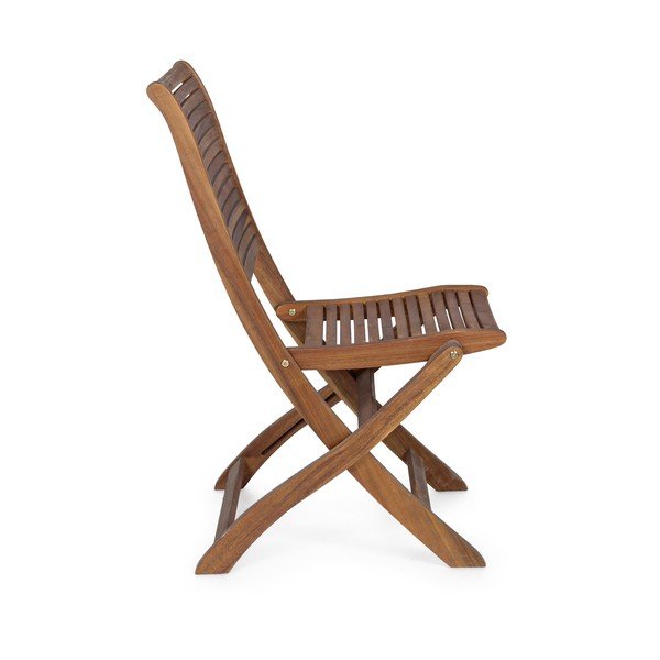 Sedia da esterno di colore naturale in legno massiccio Noemi – Bizzotto-image-3