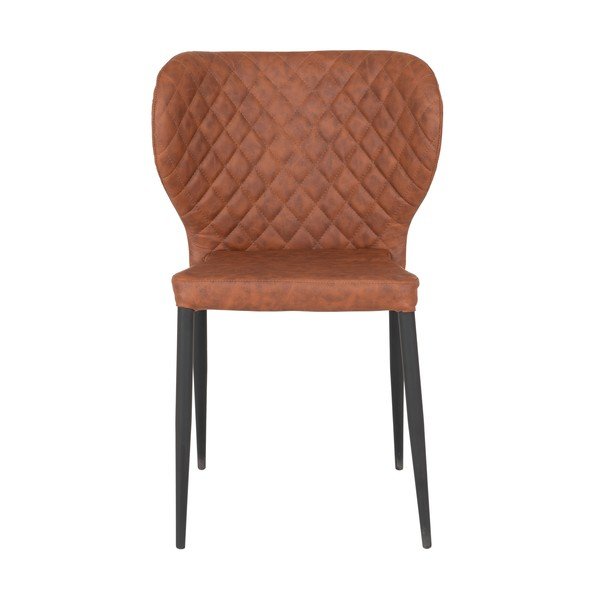 Sedie da pranzo marrone cognac in un set di 4 pezzi Pisa - House Nordic-image-3