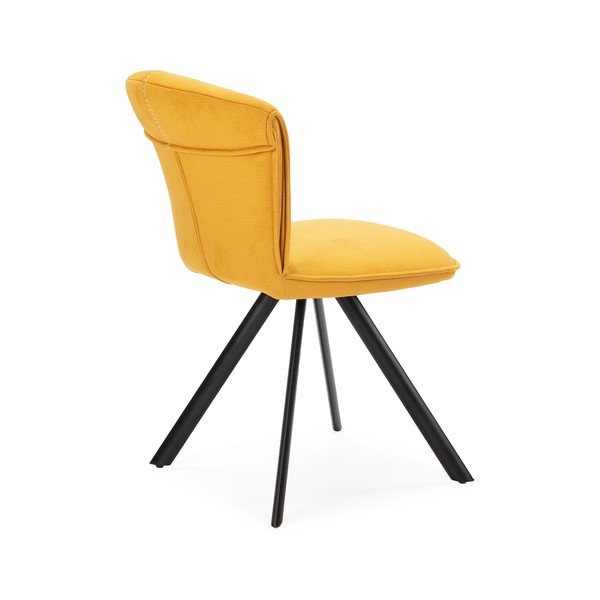 Sedie da pranzo gialle in un set di 2 Simbra - Marckeric-image-3