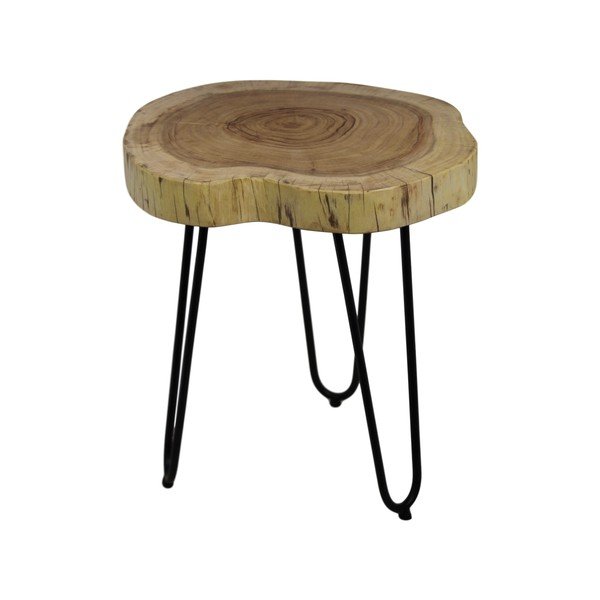 Tavolino in legno di acacia Live Edge, 43 x 45 cm - HSM collection