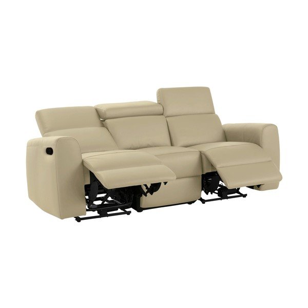 Divano in similpelle bianco 216 cm Capena - Støraa-image-1