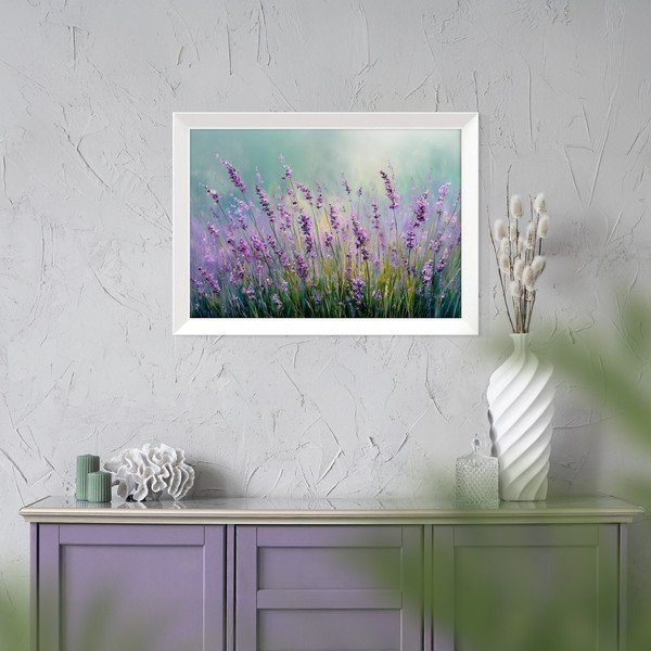 Dipinto stampato con cornice inclusa 75x56 cm Lavender – Styler-image-2