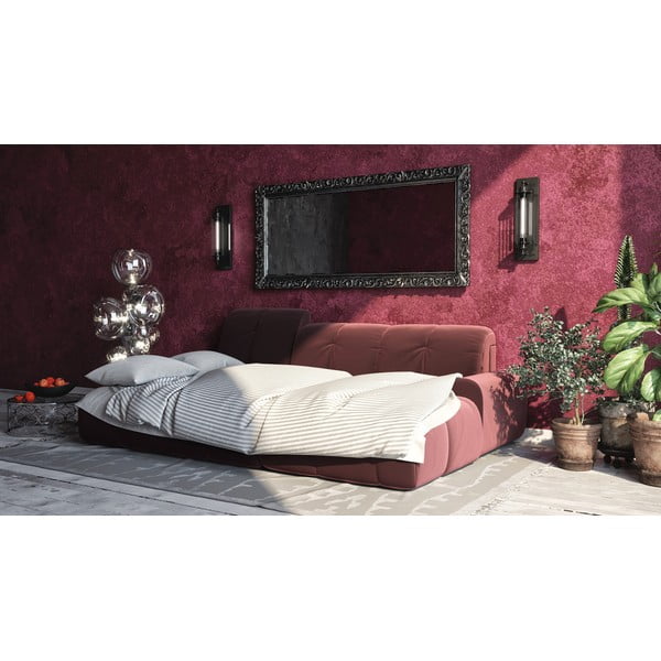 Divano in velluto rosa scuro Divano letto angolare Devichy, angolo destro Tous - devichy-image-1