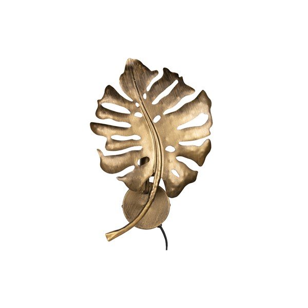 Lampada da parete in ottone antico dorato Leaf - BePureHome