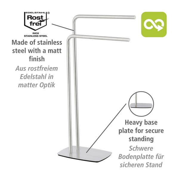 Portasciugamani in acciaio inox Iria - Wenko-image-4