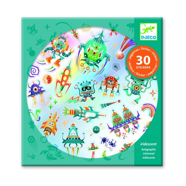 Set di 30 adesivi spaziali - Djeco-image-1
