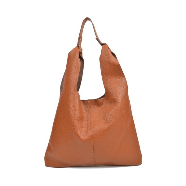 Borsa in pelle marrone cognac - Sofia Cardoni-image-1