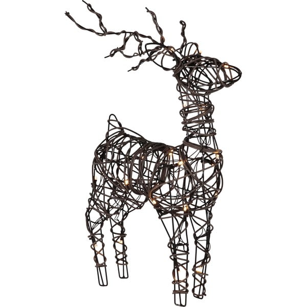 Decorazione natalizia luminosa marrone con alimentazione a batteria da terra Vixen – Star Trading