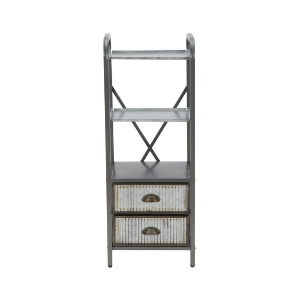 Mensola da bagno con 2 cassetti Illinois, altezza 99 cm - Mauro Ferretti