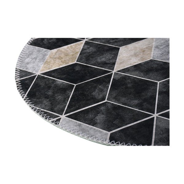 Tappeto rotondo lavabile bianco-grigio ø 120 cm - Vitaus-image-2