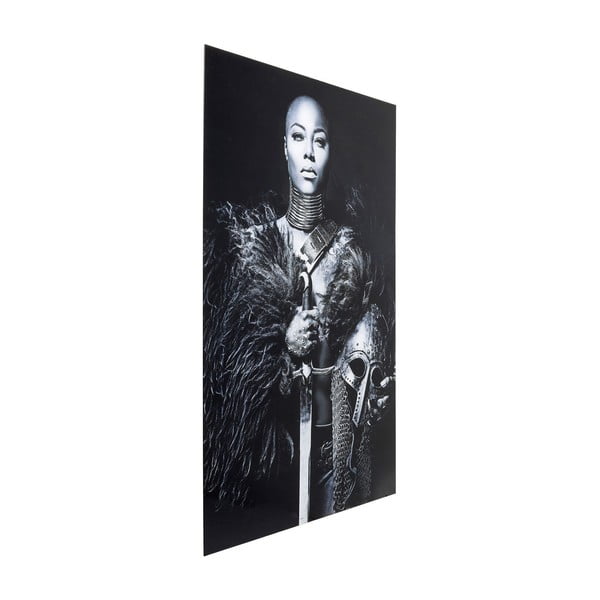 Quadro smaltato in bianco e nero Lady Knight, 150 x 100 cm - Kare Design-image-3
