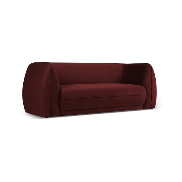 Divano in velluto rosso 190 cm Lando - Micadoni Home-image-2