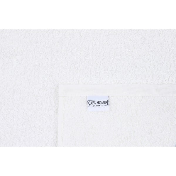 Asciugamani e teli da bagno in cotone bianco in un set di 4 pezzi Linda - Foutastic-image-4