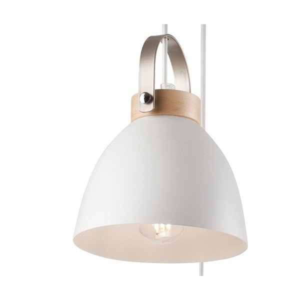 Lampadario bianco con paralume in metallo ø 37 cm Danielle – LAMKUR-image-3