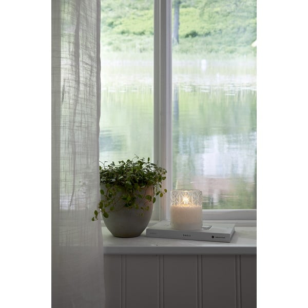 Candela di cera a LED bianca in vetro, altezza 10 cm Flamme Romb - Star Trading-image-3