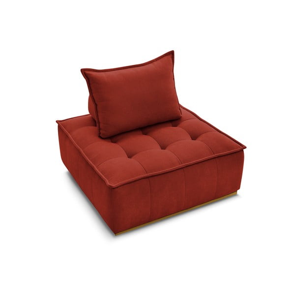 Poltrona color mattone con rivestimento in ciniglia Elisa – Bobochic Paris-image-4