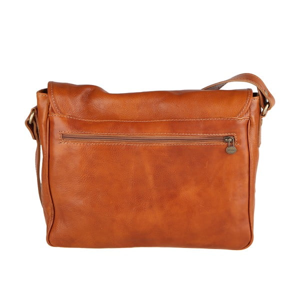 Borsa a tracolla in pelle marrone cognac Norma - Chicca Borse-image-1