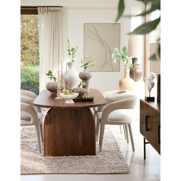 Tavolo da pranzo in acacia massiccia 100x220 cm Indore – Light & Living-image-1