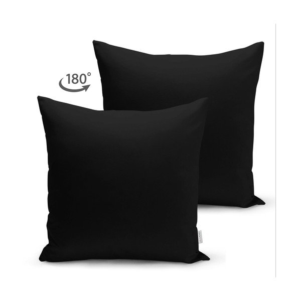 Federa nera, 45 x 45 cm - Minimalist Cushion Covers-image-1