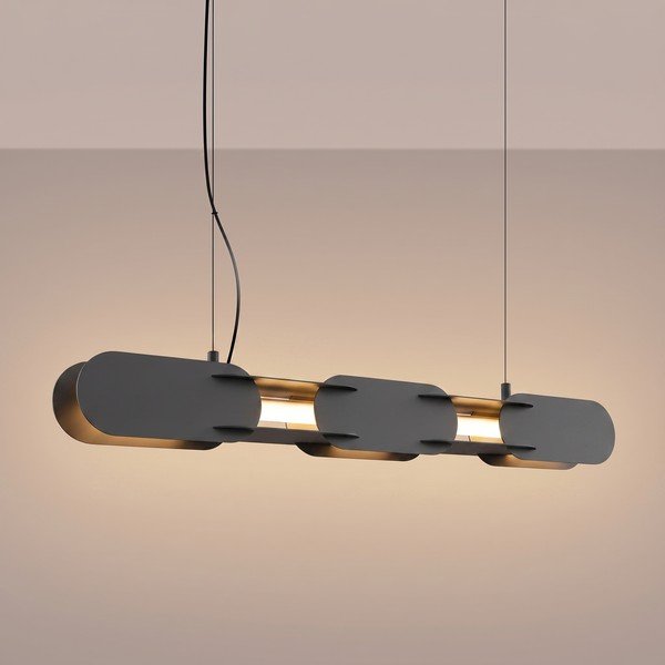 Lampadario LED nero in metallo CHAIN – Thoro-image-1