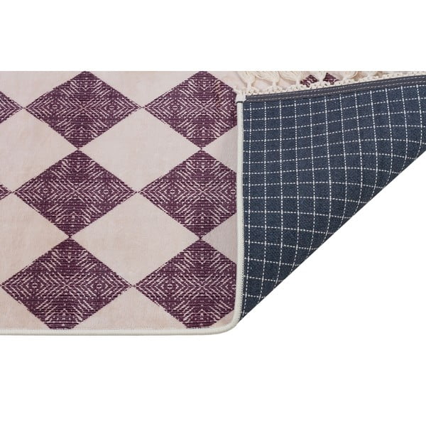 Tappeto lavabile viola e beige 160x100 cm - Vitaus-image-2