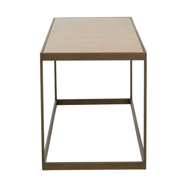 Tavolino da salotto marrone/di colore naturale con piano effetto rovere 40x120 cm Grenoble – Premier Housewares-image-4