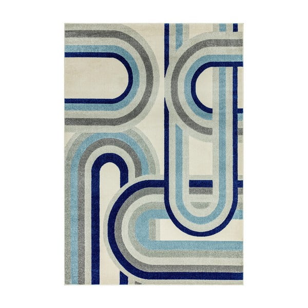 Tappeto blu polveroso 160x230 cm Nova Retro Blue – Asiatic Carpets