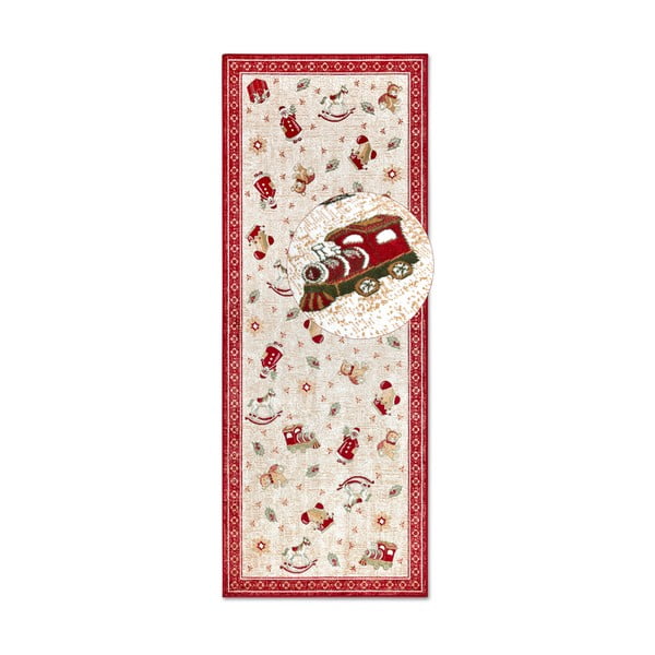 Passatoia rossa natalizia in cotone 80x200 cm Toy's Delight Red Christmas - Villeroy&Boch