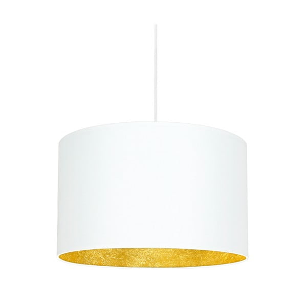 Lampada da soffitto bianca con interno dorato , ⌀ 40 cm Mika - Sotto Luce