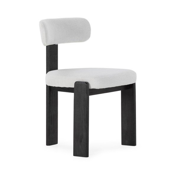Sedie da pranzo in set nere/grigio chiaro in imbottito 2 pz Nadia – MOME