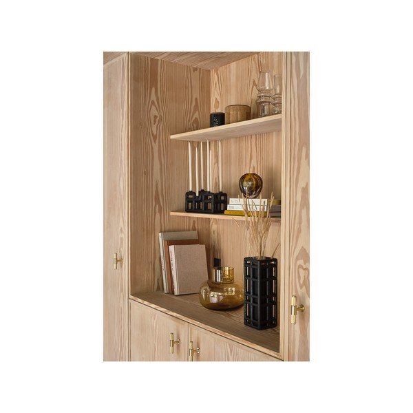 Vaso nero in poliresina fatto a mano (altezza totale 30 cm) Lyst – Villa Collection-image-3