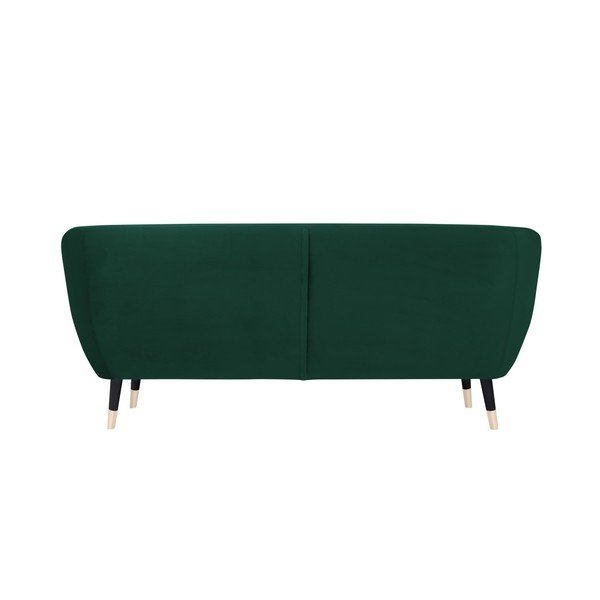 Divano verde con gambe nere Benito, 188 cm - Mazzini Sofas-image-4