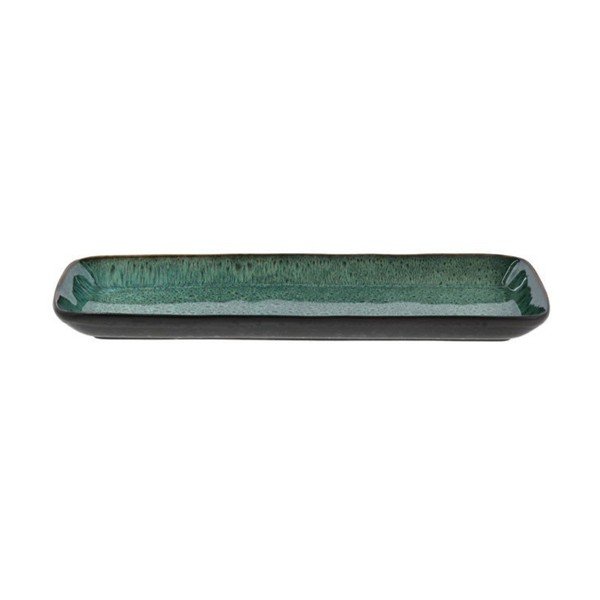 Vassoio vassoio di servizio in ceramica 14x38 cm Gastro Green/Black – Bitz
