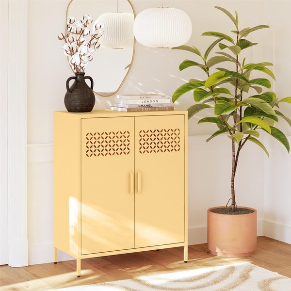 Mobile giallo in metallo 80x102x40 cm Annie - Støraa-image-1