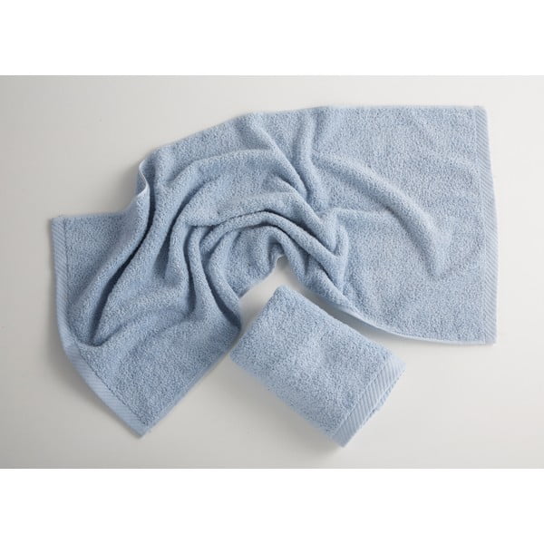 Asciugamano in cotone azzurro, 30 x 50 cm Lisa Coral - El Delfin