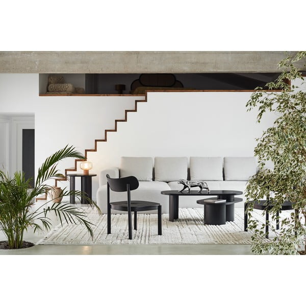 Tavolino nero in frassino 120x50 cm Nori - Teulat-image-2