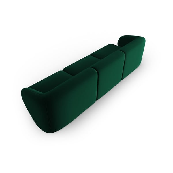 Divano verde con rivestimento in velluto 266 cm Paolo – Milo Casa-image-3