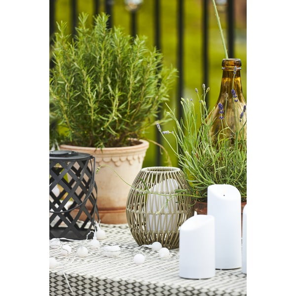 Lanterna LED nera, altezza 20 cm Calabria - Star Trading-image-4