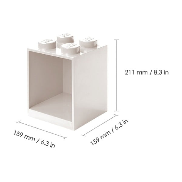 Set di 2 mensole da parete rosse per bambini Brick - LEGO®-image-3