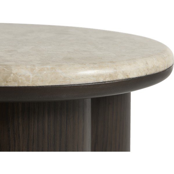 Tavolino rotondo con piano in marmo ø 45 cm Piazze – Unique Furniture-image-1
