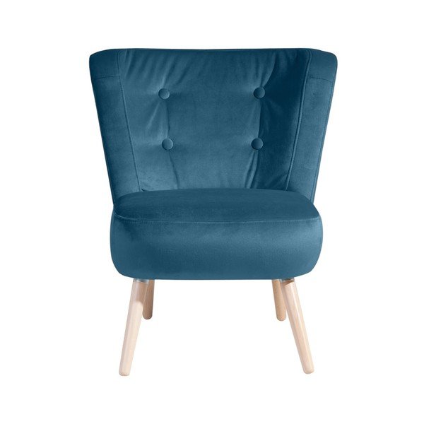 Poltrona blu Neele Velvet - Max Winzer-image-1
